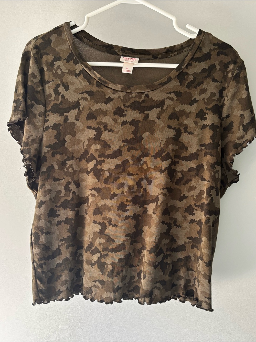 Mossimo Supply Co. Olive and Brown Camo Short Sleeve Tee